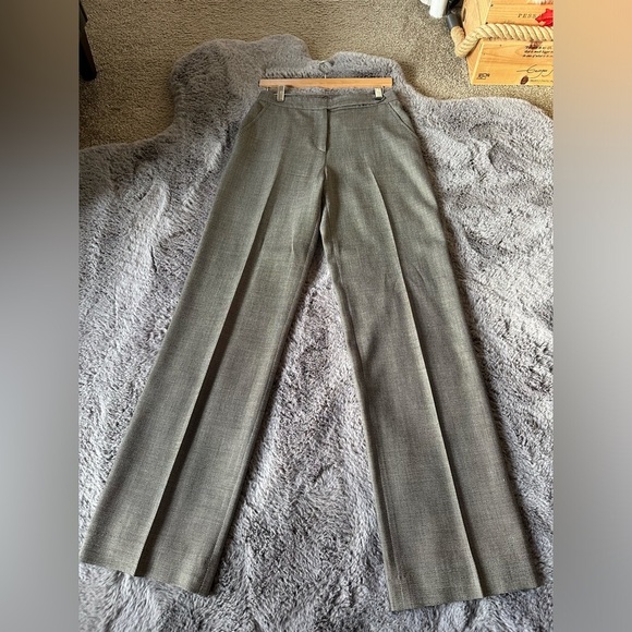 MaxMara Wool Blend straight-leg long inseam textured weave pants size 6 (small) - Picture 1 of 15